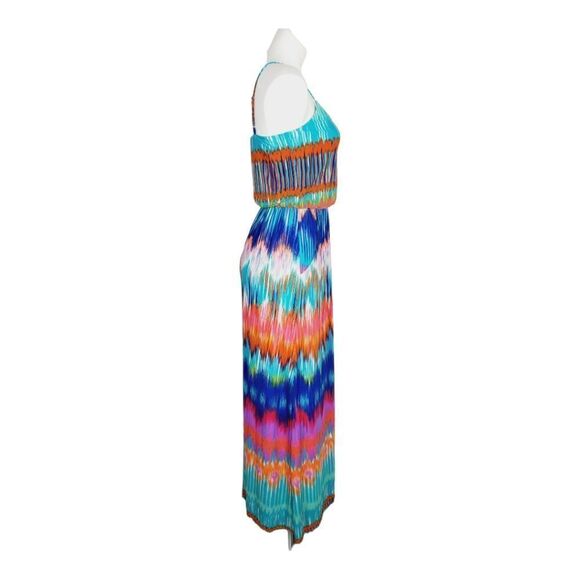 Bisou Bisou Michele Bohbot colorful stripe maxi dress with pockets Size 4 - Picture 4 of 6